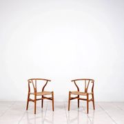 4 "CH24" Wishbone dining chairs by Hans J. Wegner for Carl Hansen & Son