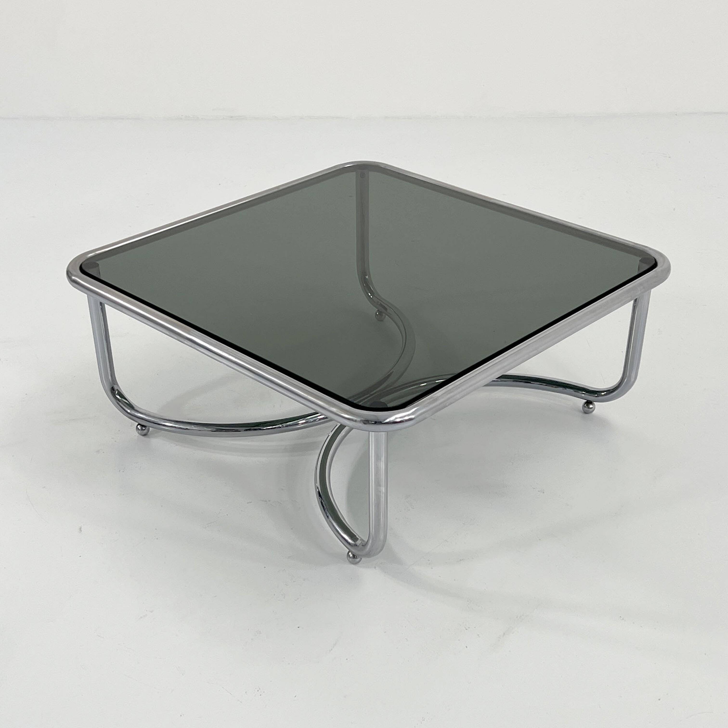 Locus Solus chrome coffee table by Gae Aulenti for Poltronova, 1970s