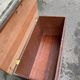 Vintage wooden trunk engraved with Indian ink
