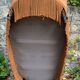 Napoleon III toad daybed in padded velvet 1950