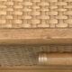 Rattan and wicker chest of drawers and mirror from the 1970s.