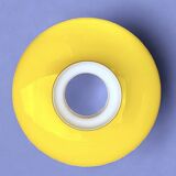 Large vintage yellow opaline pendant lampshade