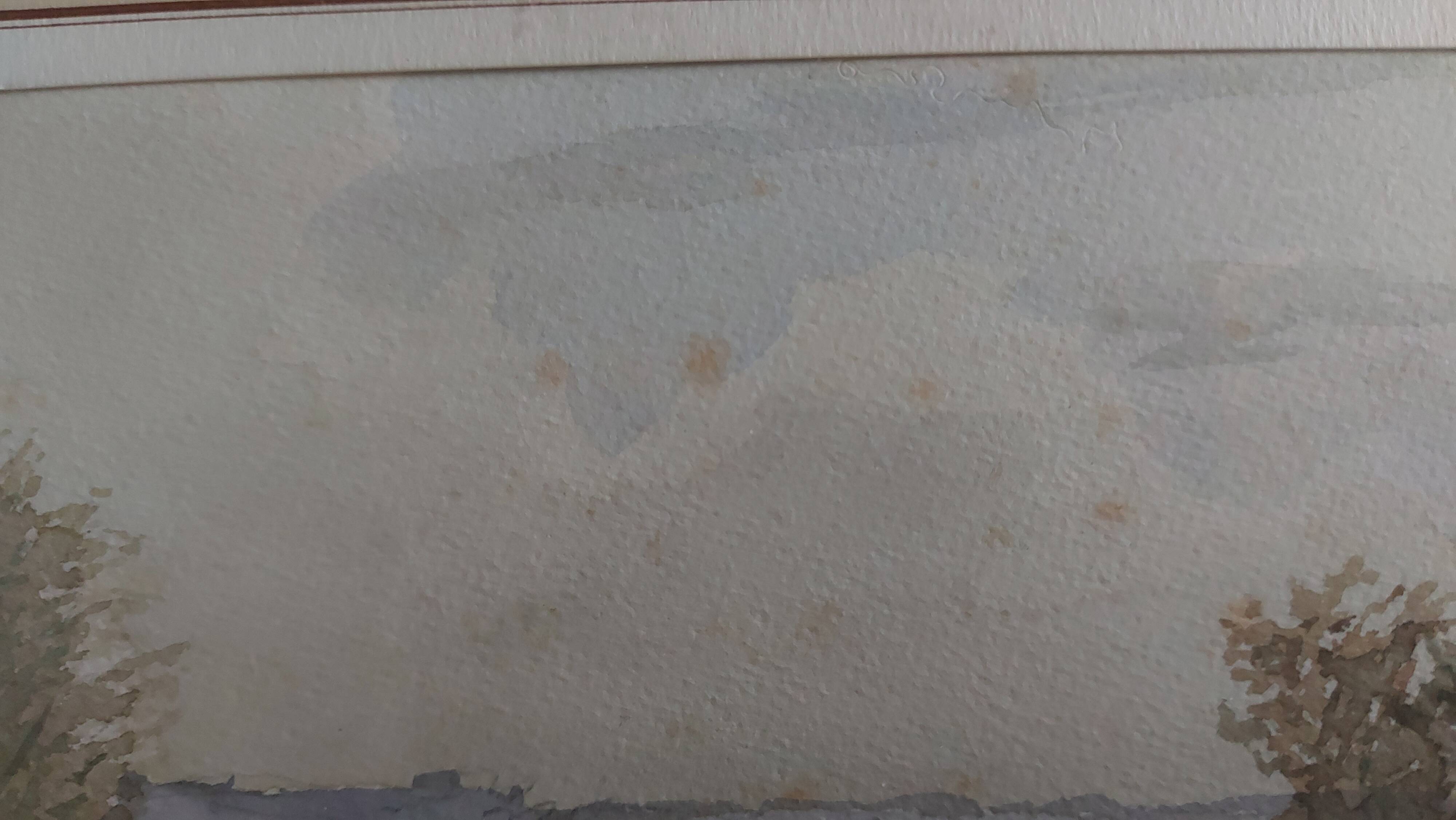 Watercolor framed and under glass signed B.Lavenan Breton Painter Made In France