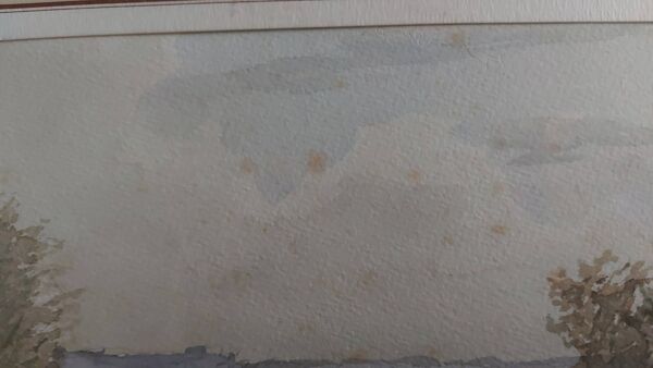 Aquarelle encadrée et sous verre signée B.Lavenan Peintre Breton Made In France