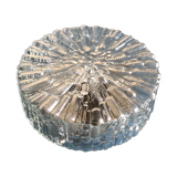Round ceiling light in molded glass