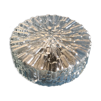 Round ceiling light in molded glass