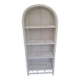 White rattan shelf