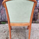 Pair of armchairs curved wood varnished skaï 70s
