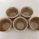 Covered tea bowls in CNP Village sandstone