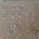 9 vintage thick glass spice bottles