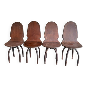 4 chaises industrielles