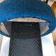 Tabouret ou pouf vintage en tôle perforée vers 1950