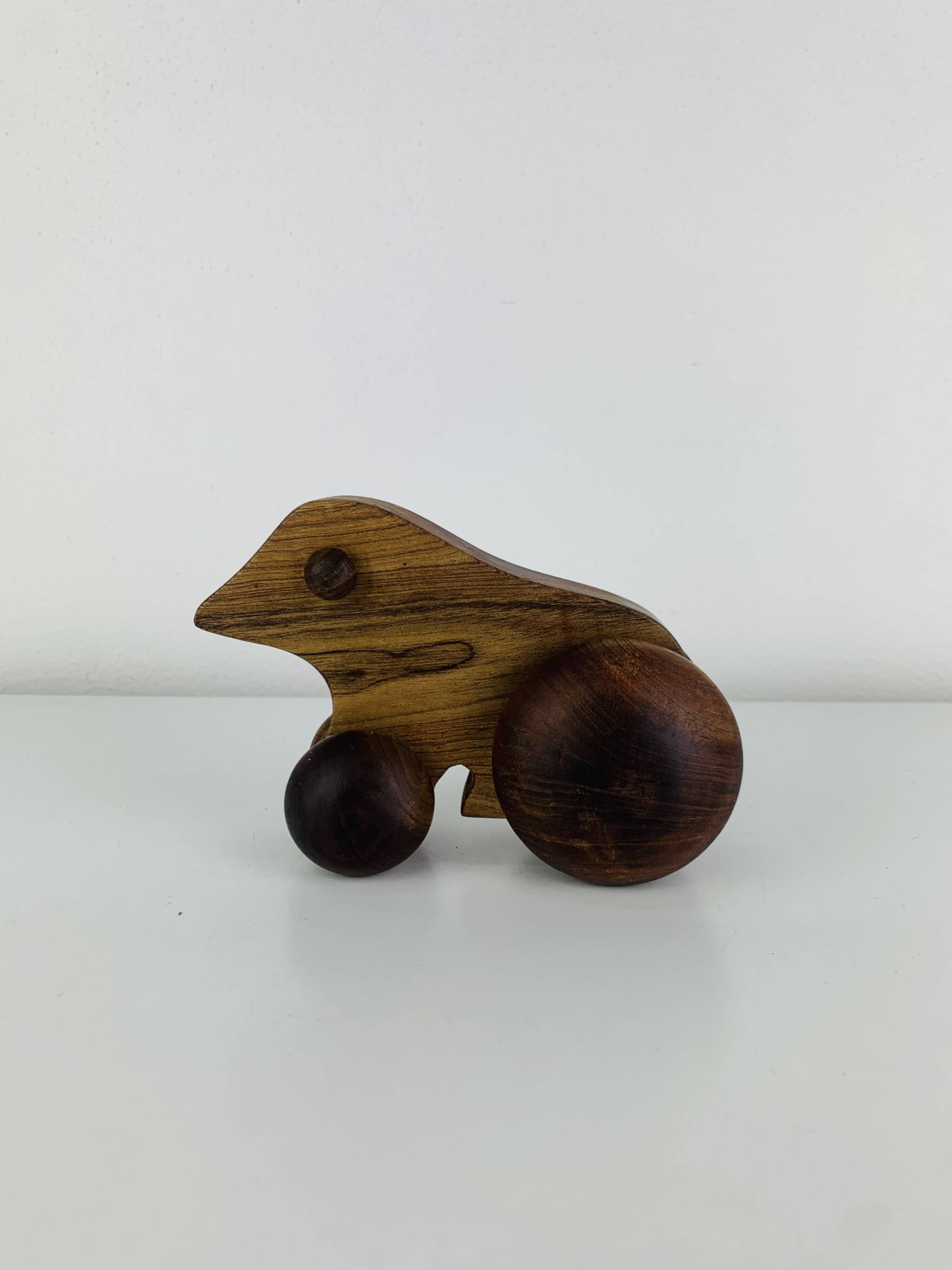 Vintage Scandinavian teak toy, 1960s