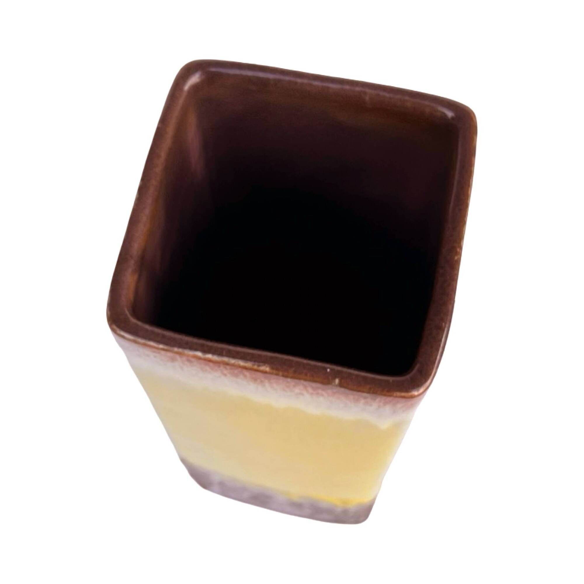 Strehla Vase 1224/24 – Germany, 1970s, fat lava, yellow glaze