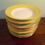 Flat and hollow plates L'Amandinoise, set of 12, 50s