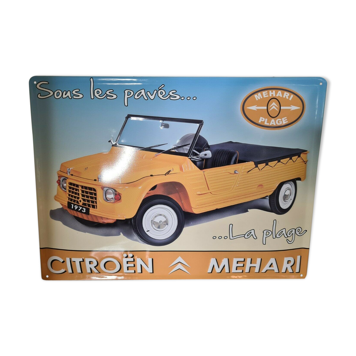 Advertising plate citron Mehari