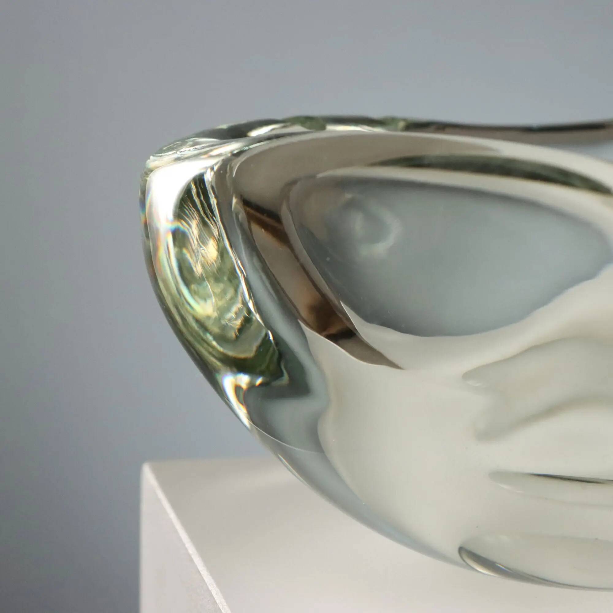 Vintage glass ashtray Barbini, Italy, 1980s-1990s