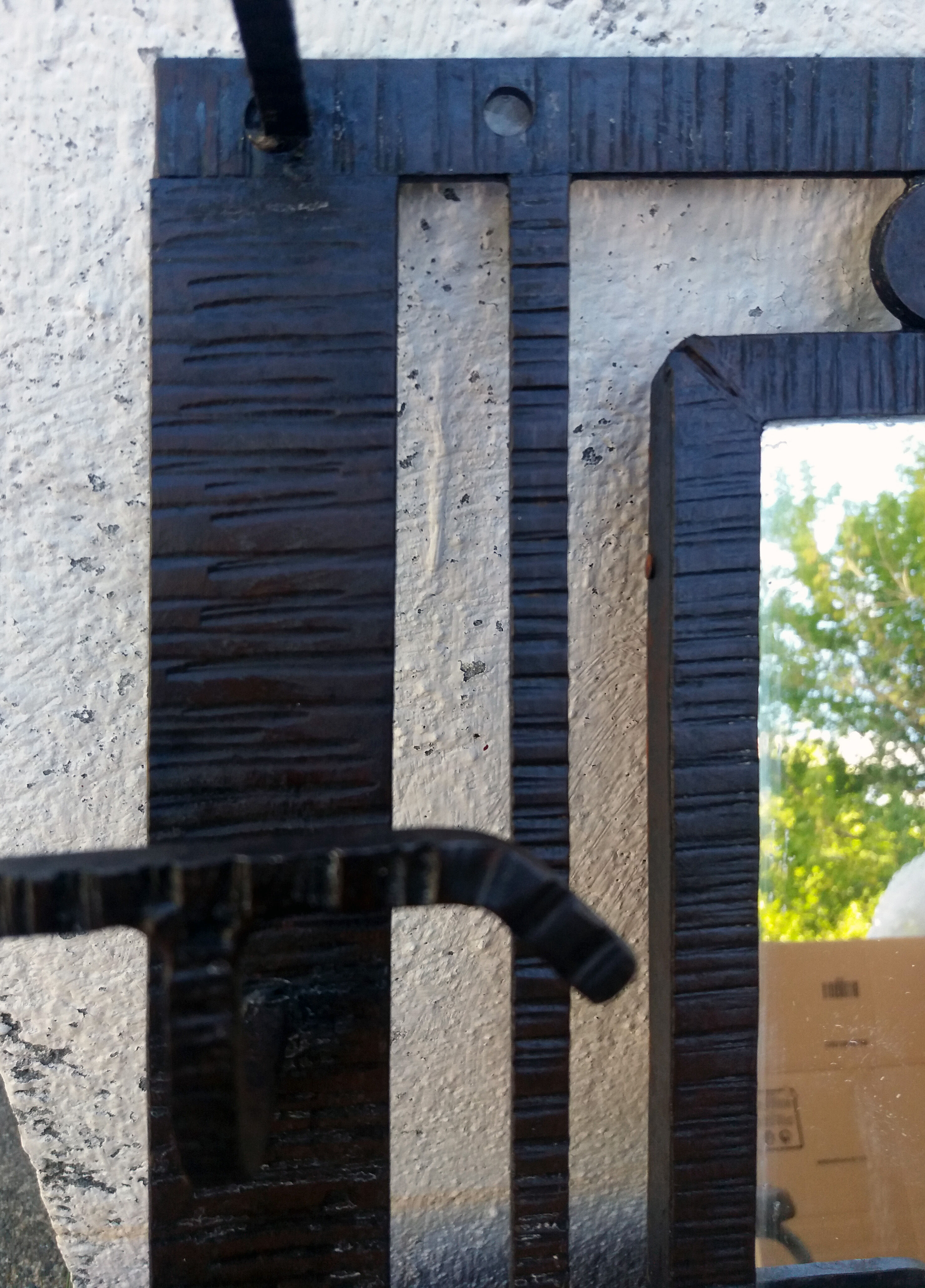 Art Deco mirror coat rack