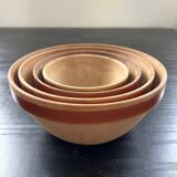 Series of 4 Gien sandstone bowls