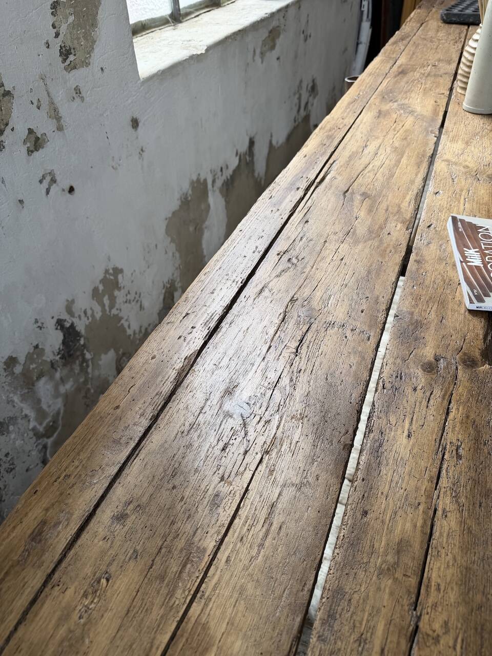 Brutalist popular art table XXL 3.5m/4m pine and oak