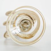 Vintage mid-century artistic vase, beige sand, Murano glass, Europe, 1970.