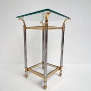 Paris silver and gold chrome side table, 1960s