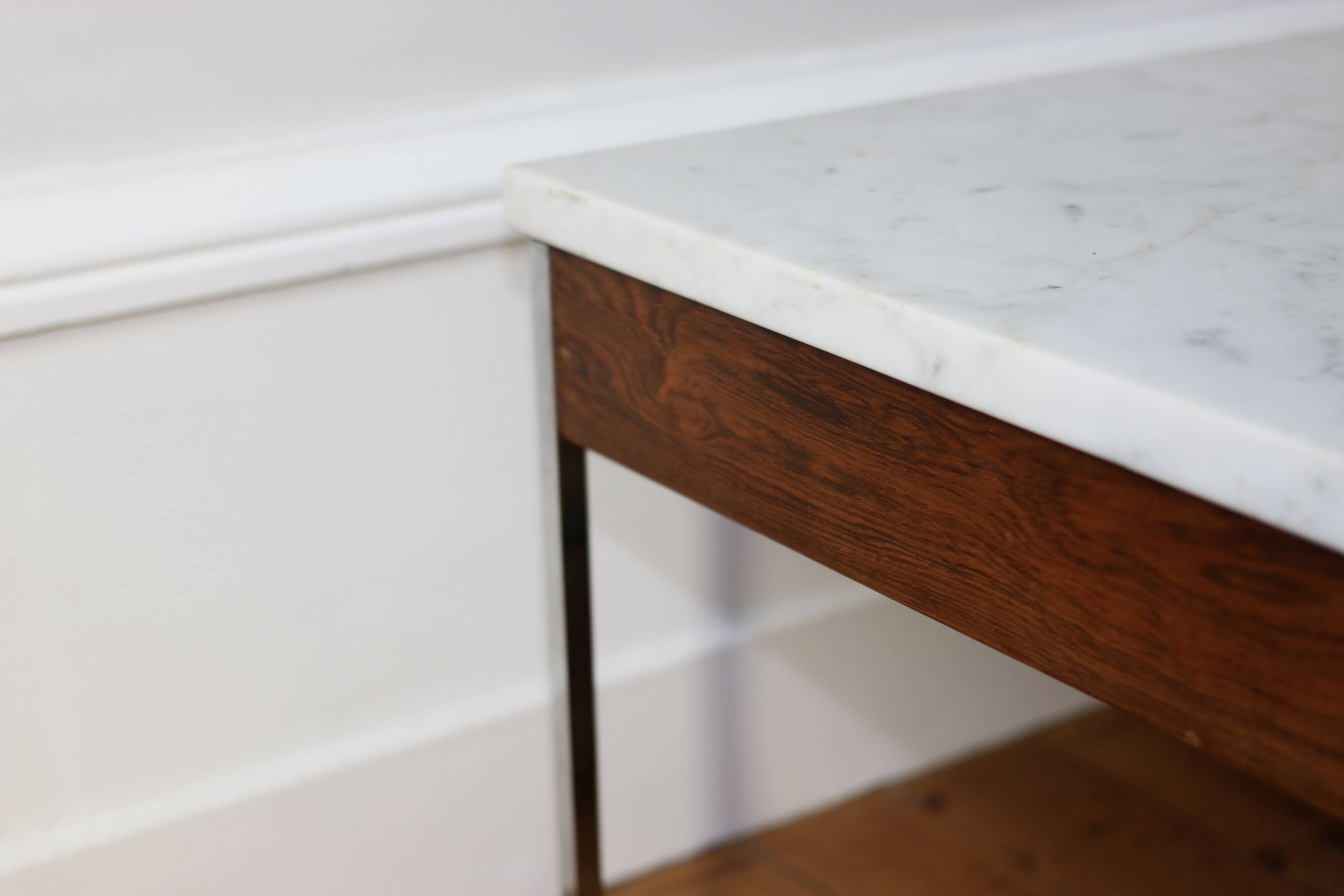Table basse design marbre et palissandre Georges Nelson 1970