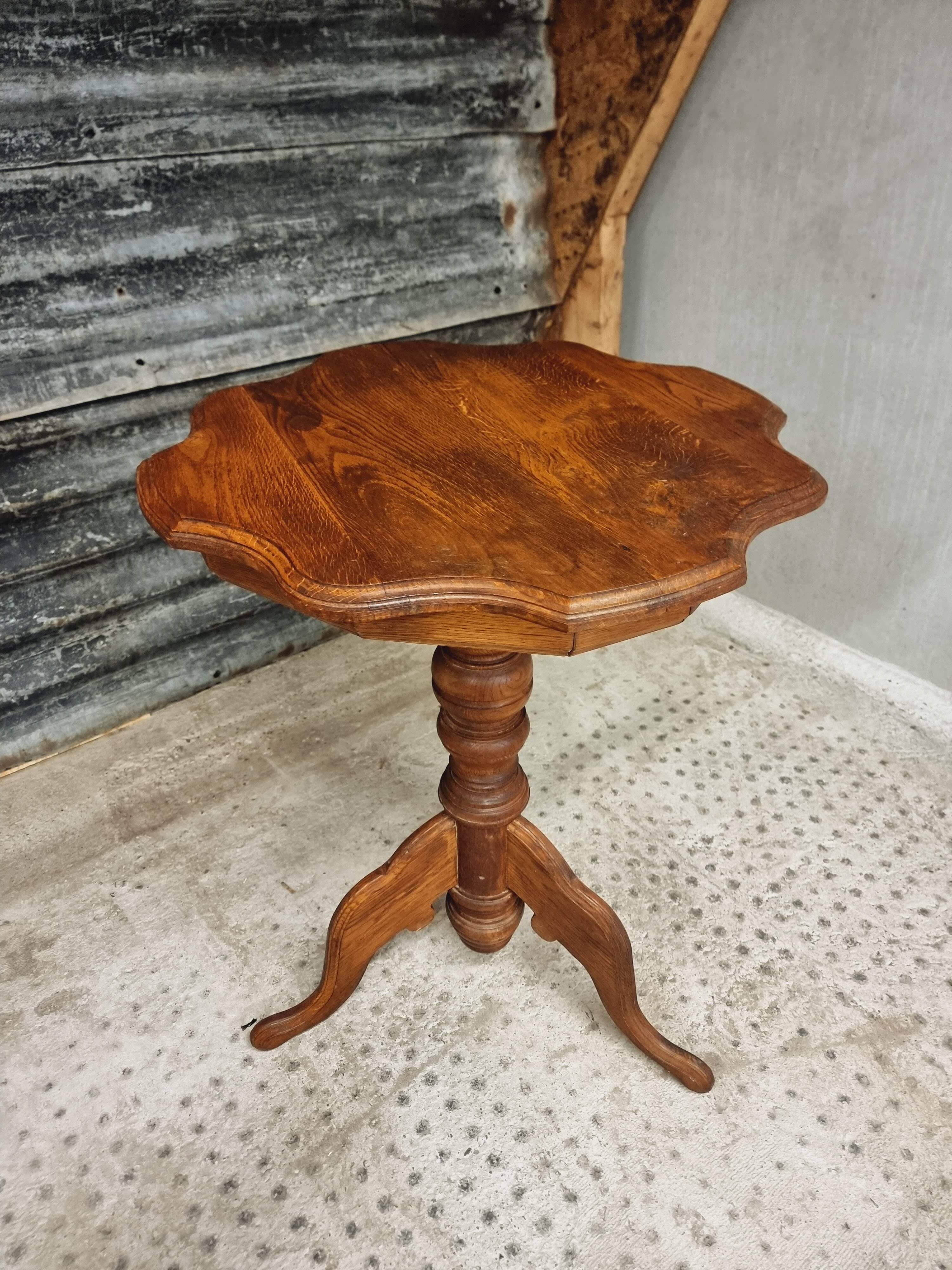 Antique table wine table plant table side table oak