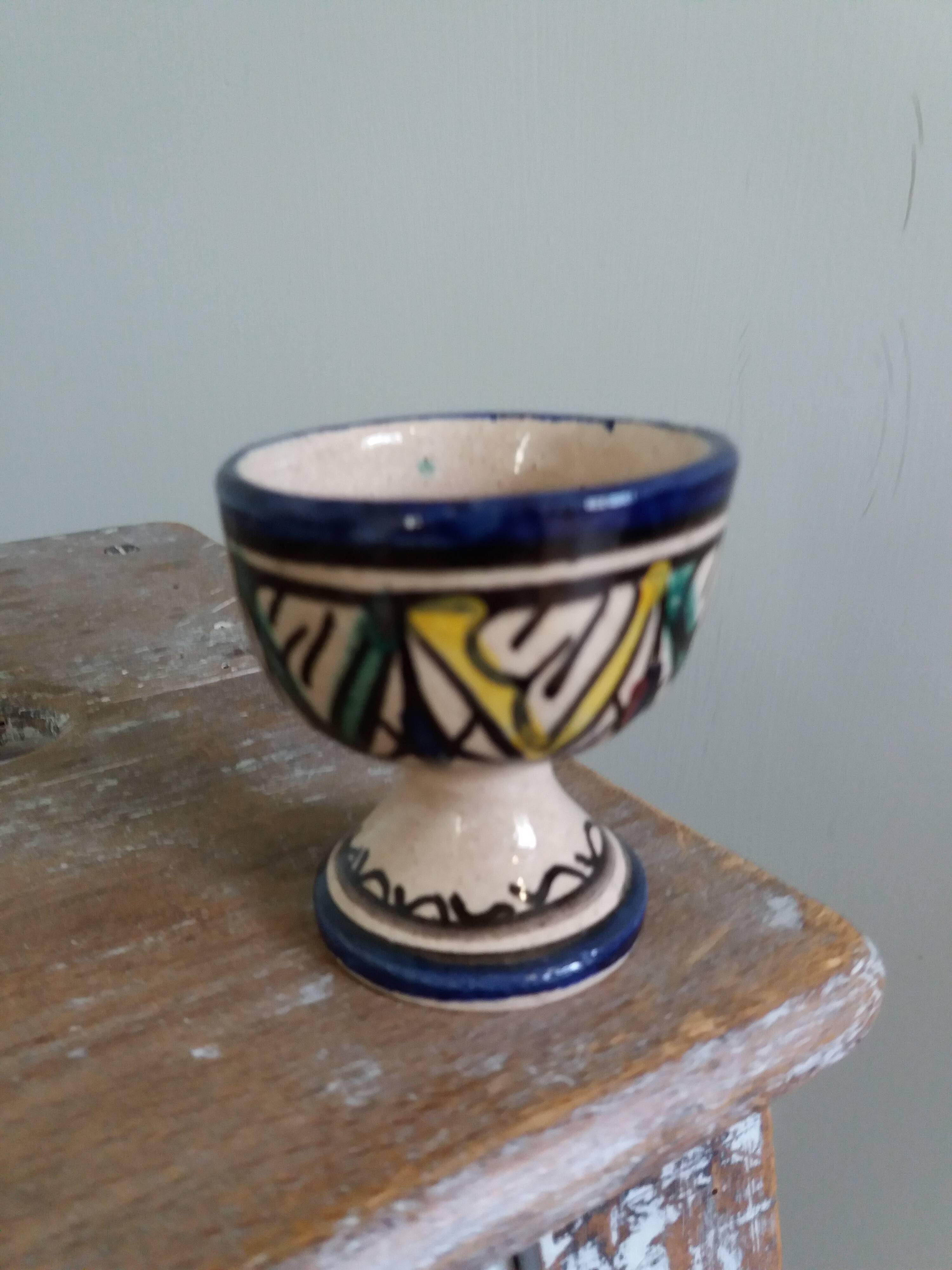 Egg cup signed Morocco