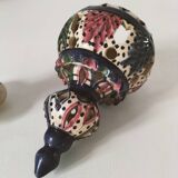 Openwork glazed ceramic candlestick-lantern – Tunisia, 1960s–1980s