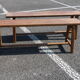 Dark wood bench