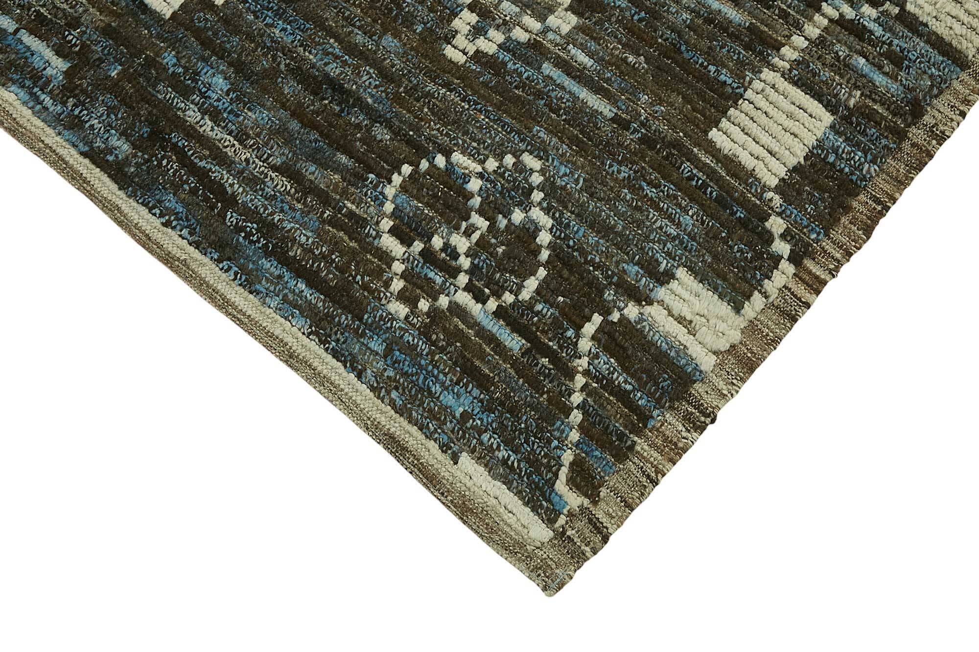 Hand-Knotted Tribal Unique 283 cm x 344 cm Brown Wool Carpet