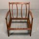 Pair of Mid-Century Italian Armchairs in stained Beech and Green Cushions