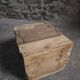French antique oak safe, lockable rustic chest, circa 1750–1850.