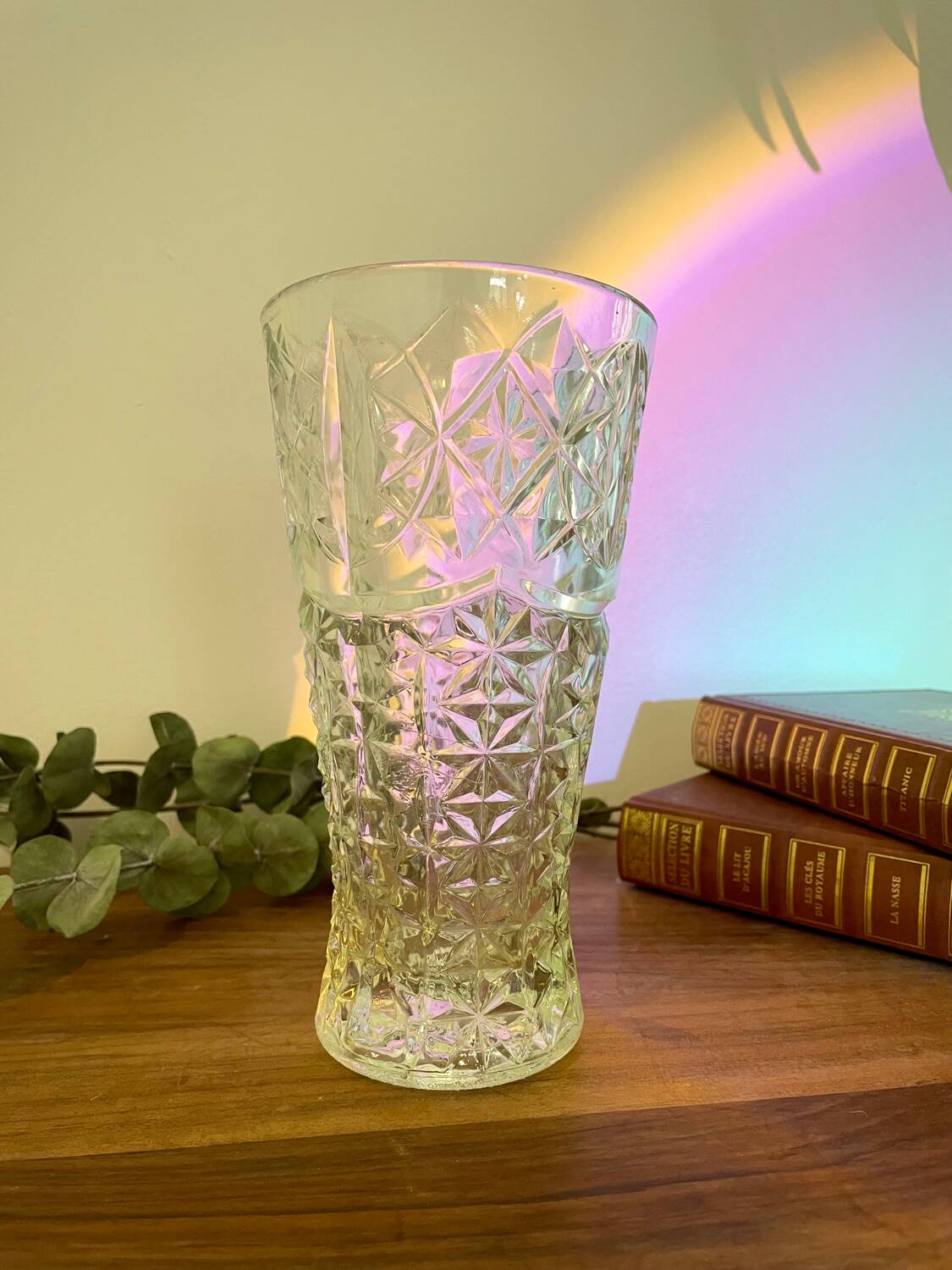 Cut glass vase