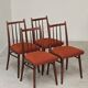 Set of 4 dining chairs TON Bystrice Antonin Suman orange fabric