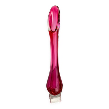 Italian pink Sommerso soliflore vase by Seguso, Murano, 1970s
