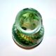 Murano? Modernist green filigree blown glass vase 1960