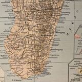 Lithograph and map on Madagascar - 1900