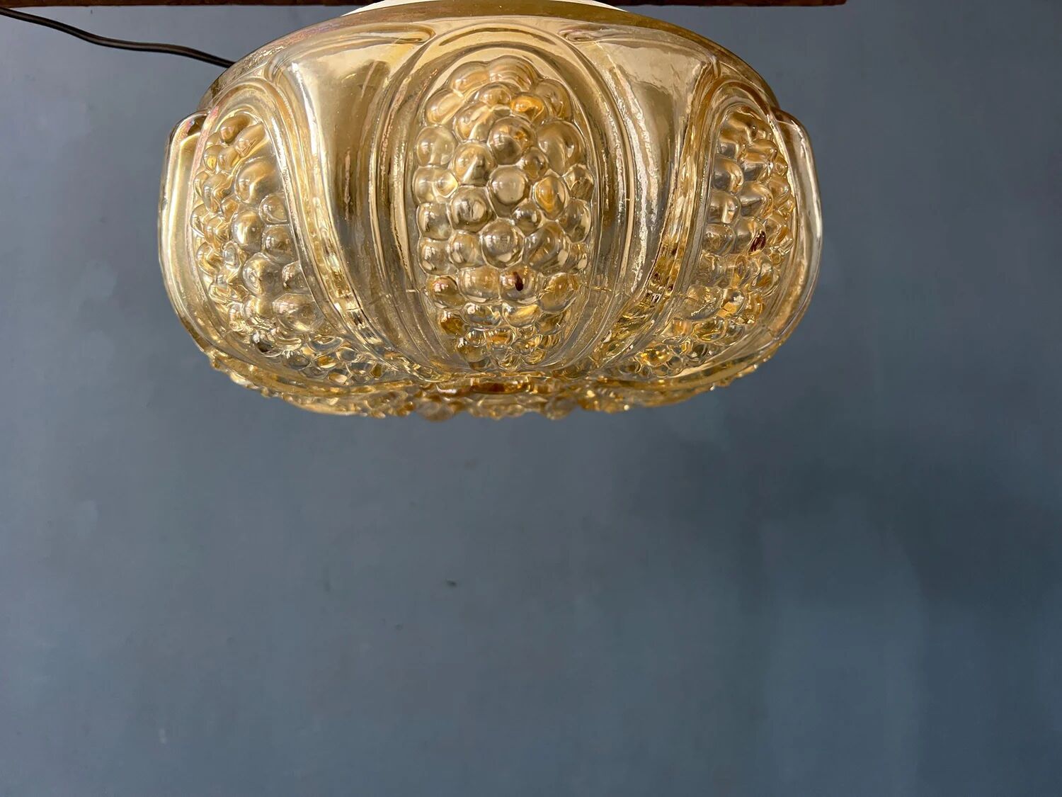 30s flush mount glass ceiling lamp