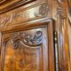 Bressane cabinet dated 1863, in walnut, ash and ash magnifying glass