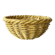 Yellow ceramic basket with wicker effect