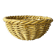 Yellow ceramic basket with wicker effect