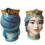 Teste di moro siciliane in ceramica