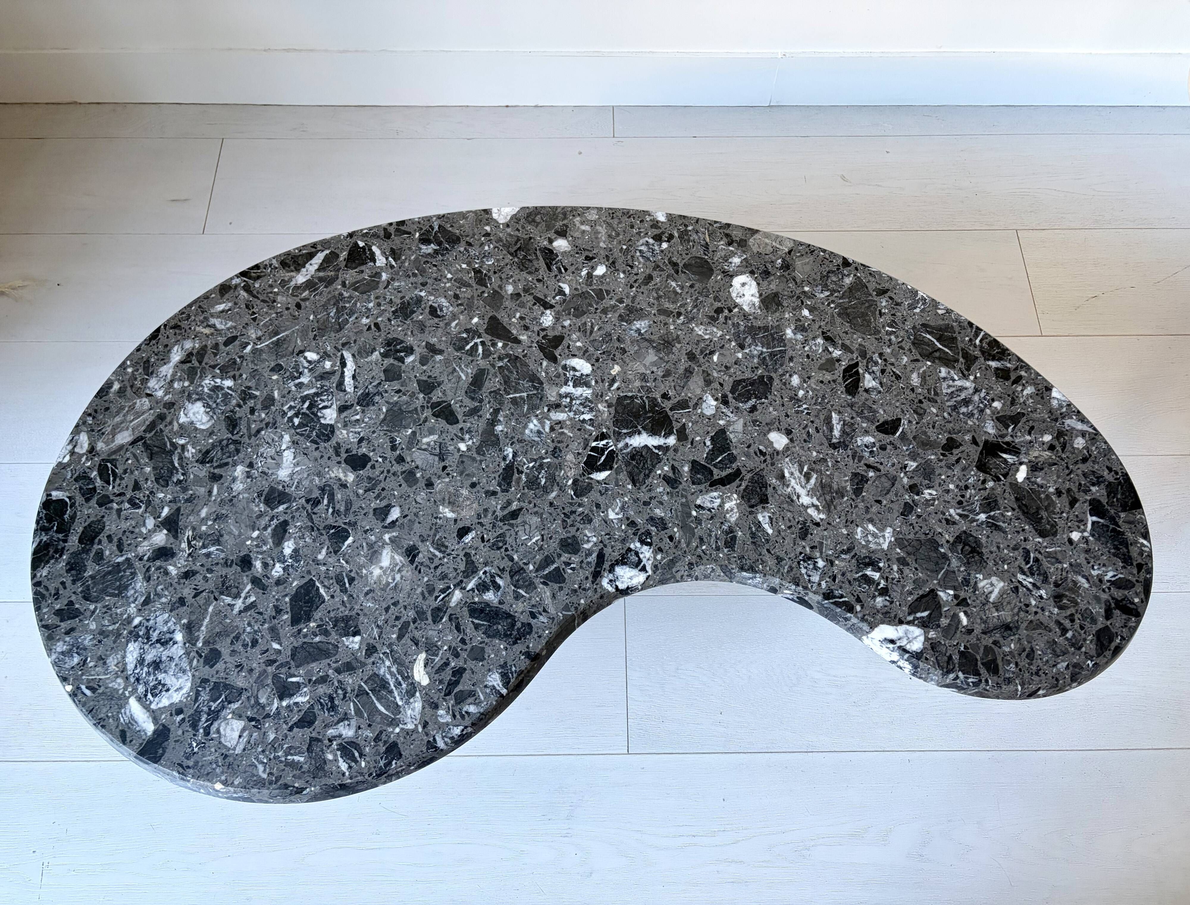 Tubble table by Pode/Leolux composite marble Grigio Carnico 50's style