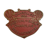 Plaque Competition Agricole Charolles Prix d'Honneur