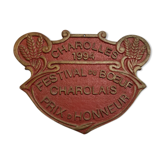 Plaque concours agricole charolles prix d’honneur