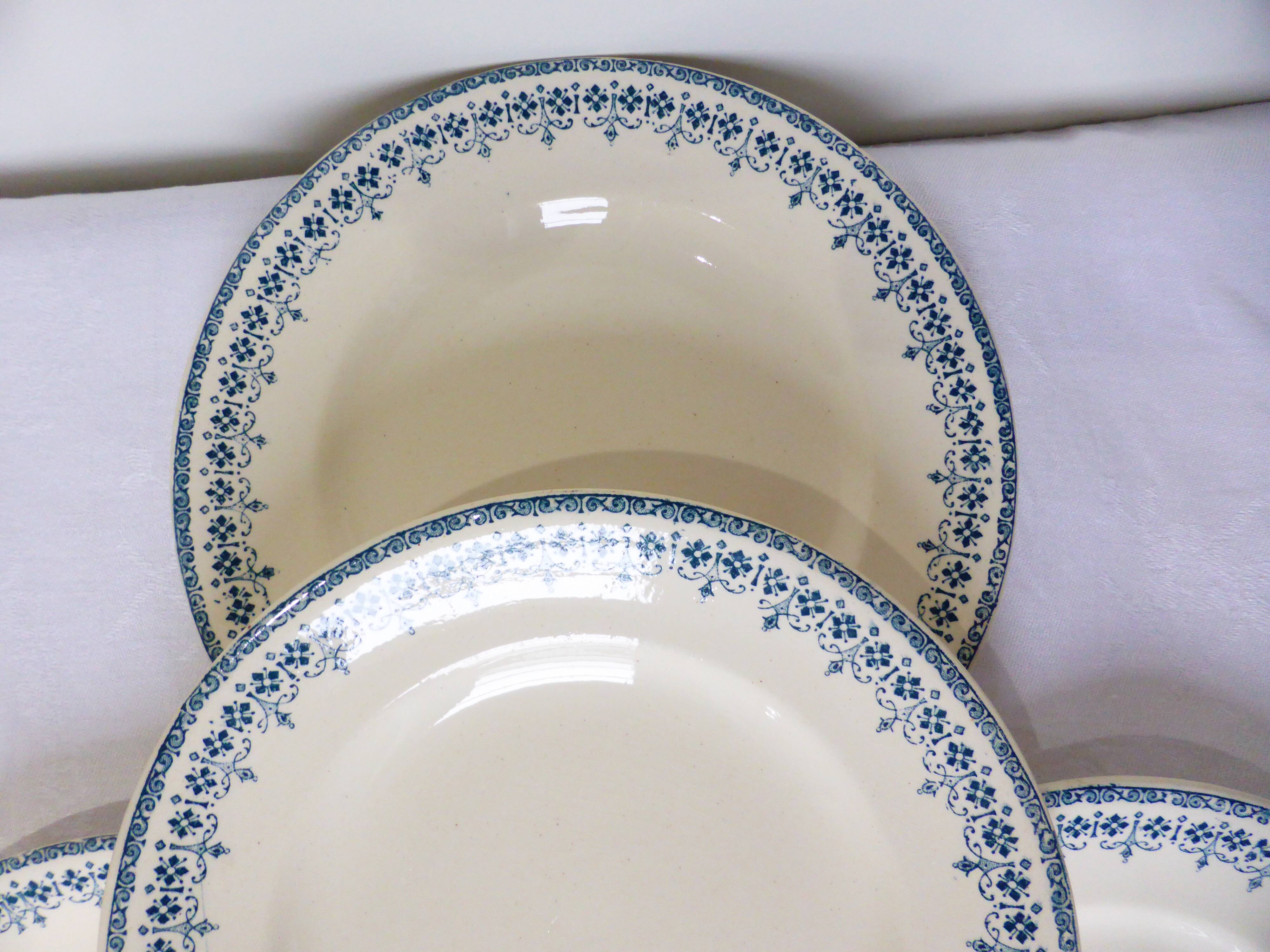 4 dessert plates from Longwy model Bordeaux 211227