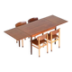 Table à manger extensible scandinave en teck, Danemark 1960