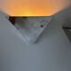 Pair of vintage conical wall lights, chrome metal, Sweden 1970s